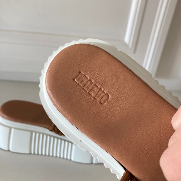 NWOT Maeve Anthropologie Crochet Rope Brown Platform Sandals Sz 36 - Picture 4 of 7